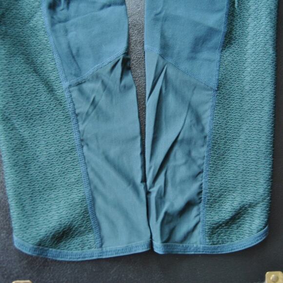 Athleta Medium Teal Textured Leggings with Pockets - Picture 2 of 7